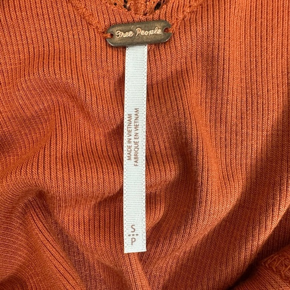 Free People Dale Open-Back Lace-Trim Tank Top size small - Picture 5 of 5